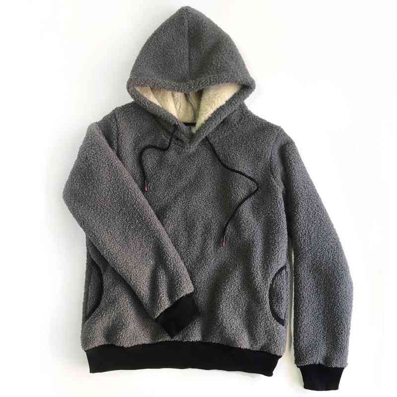 

Teddy boys' girls' Plush thickened winter new middle and large hooded sweater children's warm