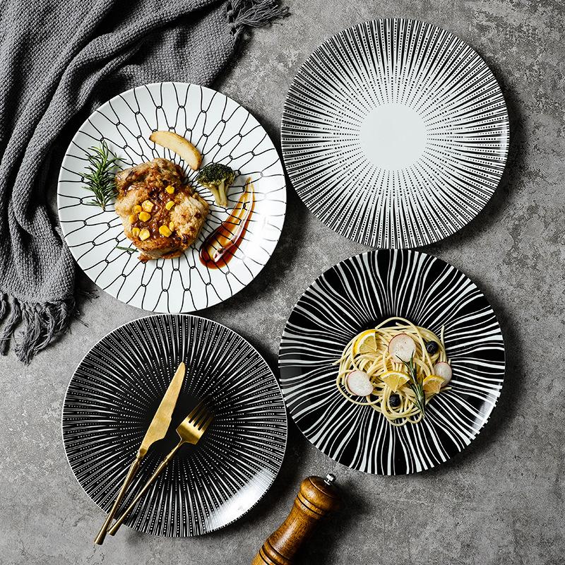 

Dishes & Plates Nordic Set Tableware Simple Creative Western Plate Pasta Dessert Personality Restaurant Wholesale