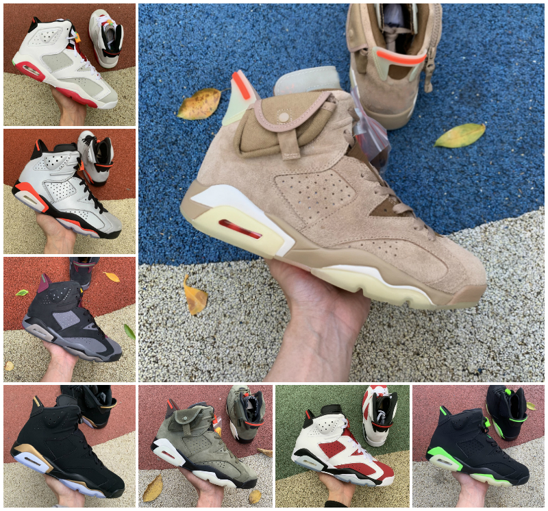

2022 Jumpman Electric Green 6 6s Mens High Basketball Shoes Gold Hoops Bordeaux Dmp Black Infrared British Khaki Tinker Oregon UNC Blue Trainers Outdoor Sneakers, Bubble package bag