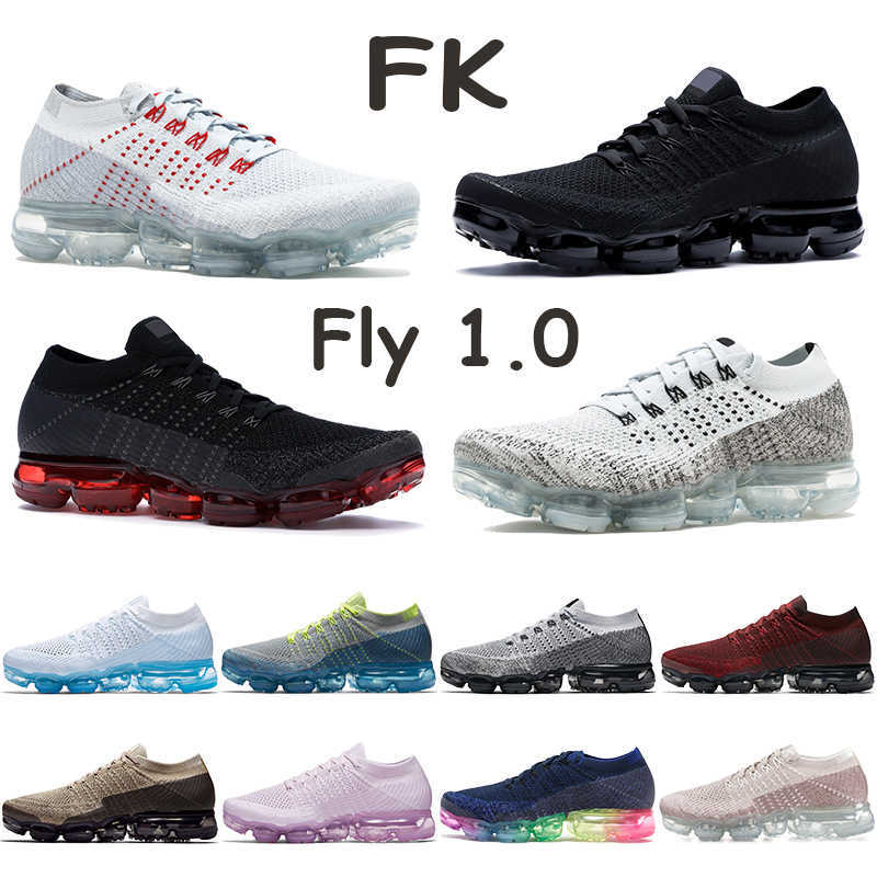 

2020 new mens running shoes fly 1.0 pure platinum triple black white oreo bred midnight navy string light violet be true trainers