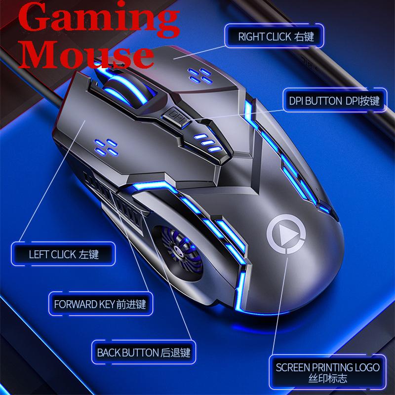 

Mice Gaming Mouse For PC Gamer Laser Ergonomic With LED Backlit USB Notebook Girl Office Laptop Accessories