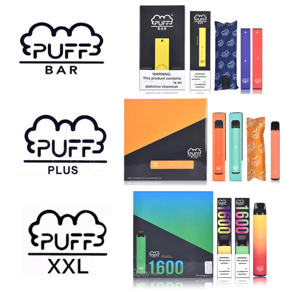 

High Quality Puff Bar Plus XXL Disposable E cigarettes Puffbar Vape Pen Ecig Starter Kit Prefilled Pod Carts Device Disposables Pens pk Bang XXLs