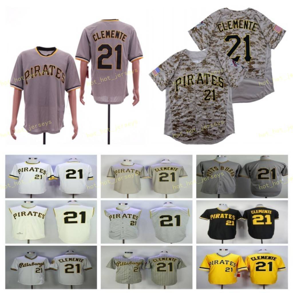

Retired 21 Roberto Clemente Baseball Jersey Vintage Retro Cooperstown Mesh Stitched Pullover, Blue;black