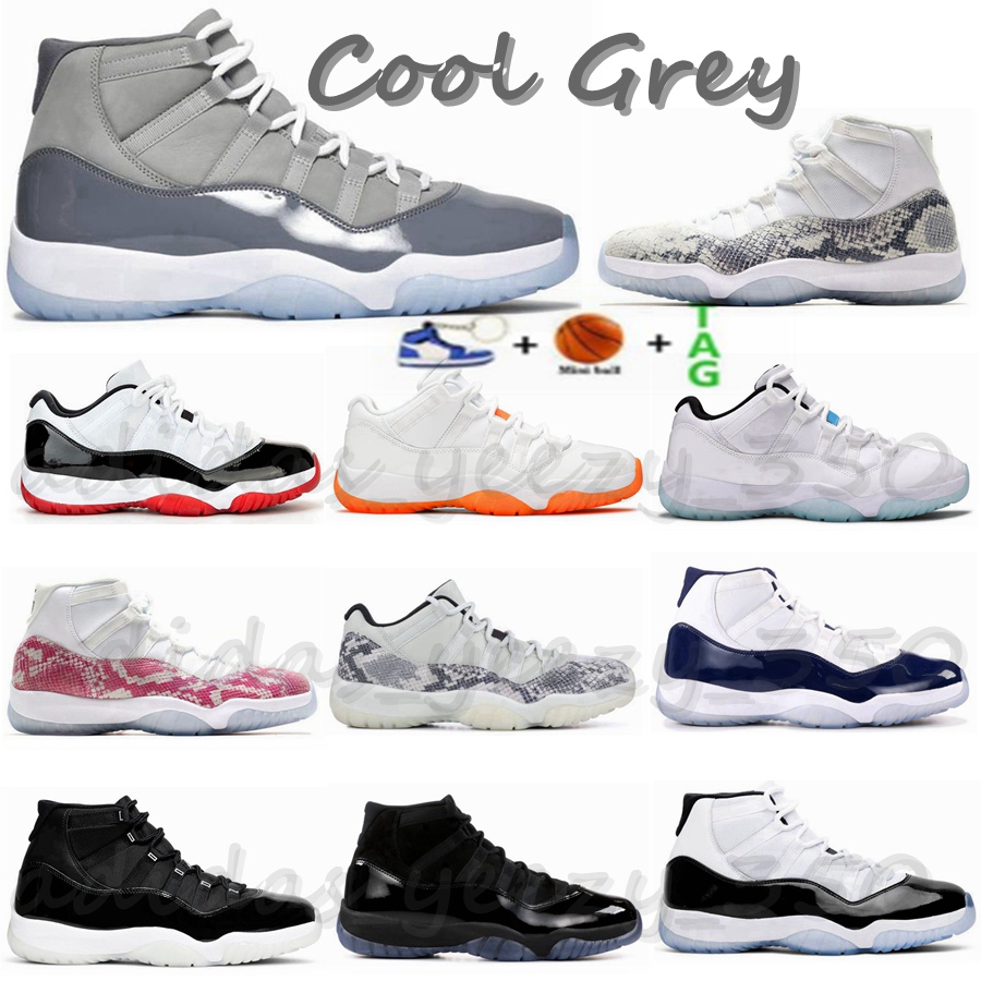 

Jumpman COOL GREY 11 11s Top Quality High OG Low men's Basketball Shoes Men Women 25th Anniversary Bred Concord 45 Legend Blue Designer Shoe Lover Trainers Sneakers, 18