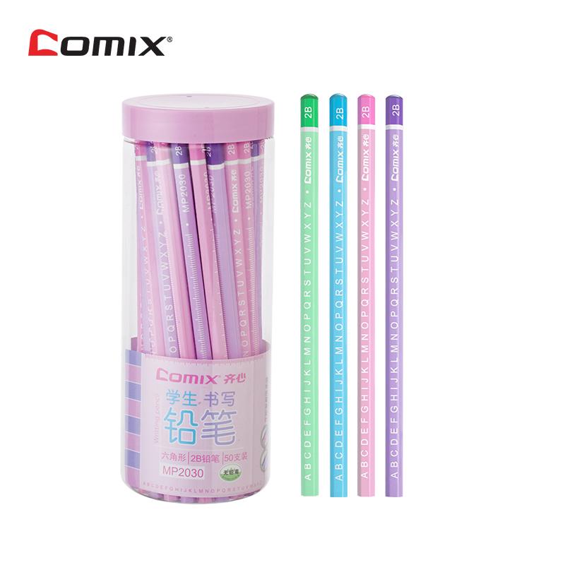 

Barrel Of 50] Comix Triangular Shape 2B Student Wood Pencil Set For Drawing And Exam Use Set,MP2030 Pencils