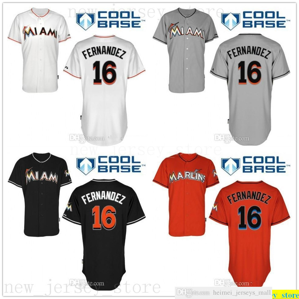 

2019th Baseball 16 Jose Fernandez Jerseys Mens Women Kids Youth Authentic cool base and flesbase Stitched Jersey Size S