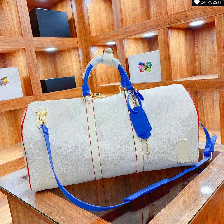 

BASKETBALL 55 VIRGIL Mens Sports Travel Duffle Bag Large Business Capacity Oxidized Handbags Designer Luggage Gram Bags Men Women Giraffe with Lock M45587, No bag;for difference fees only