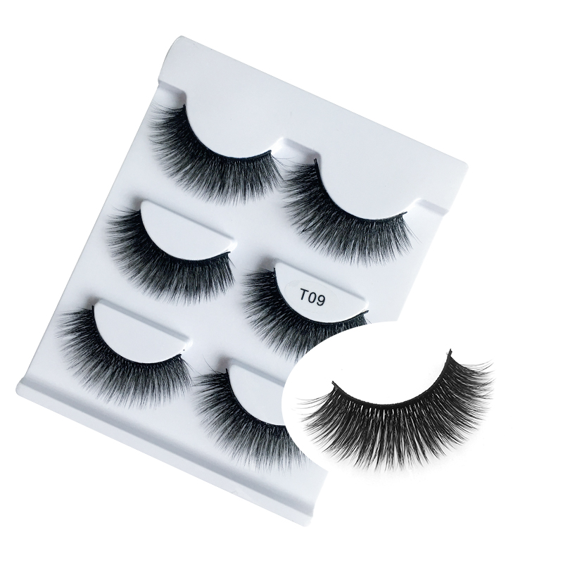 

3pair Mink Eyelashes black Band EyeLash Crisscross False Eye lashes Handmade Dramatic Lash with pacakging box