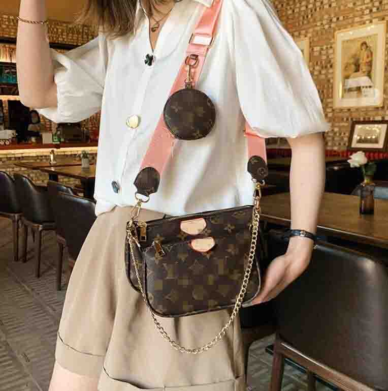

GGLVLouisVitton YSLVUTTON crossbody bags Top quality women luxurys designers handbags wallet backpack purses shoulder tote mini 3-piece set, Card old flower