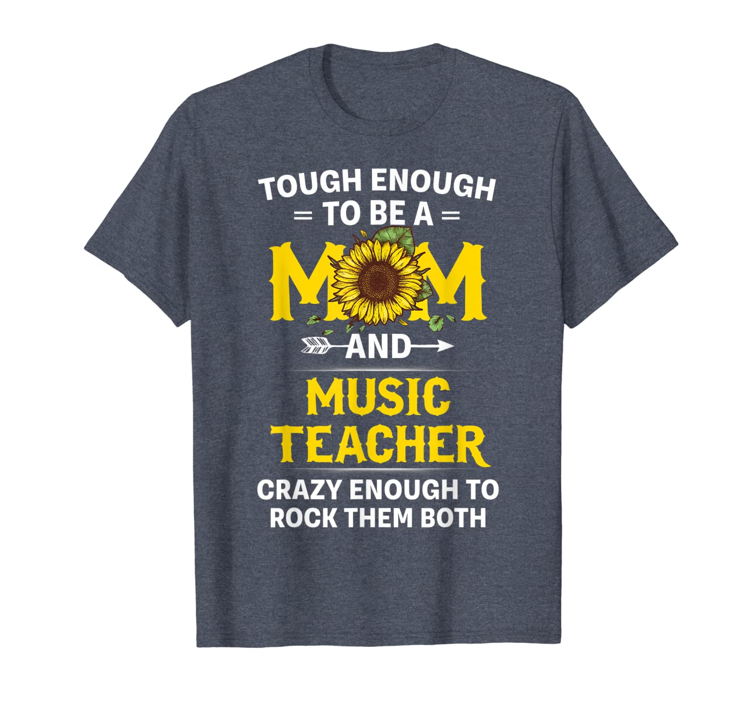 

sunflower mom and music teacher mother's day gift shirt, White;black