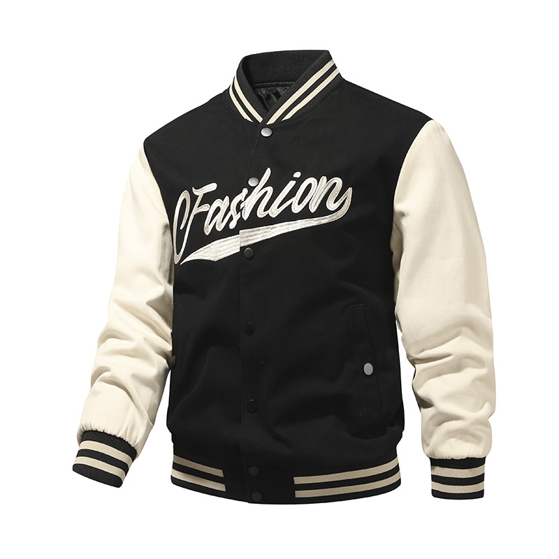 

2021 autumn tooling baseball suit men's fashion brand personalized jacket men, Black