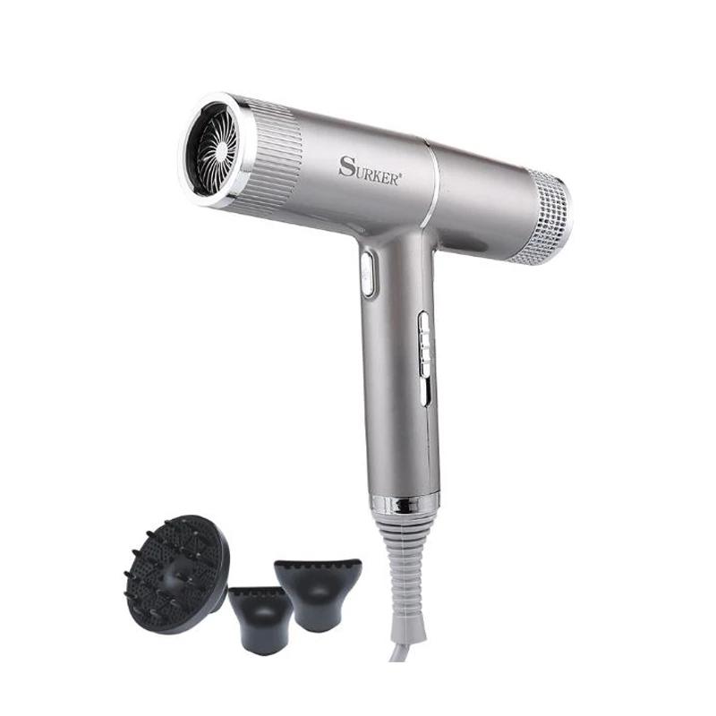 

Surker Electric Hair Dryer SK-3810 Salon UNfoldable Handle 5000W Power Cold Air Negative Ion Care Brushes