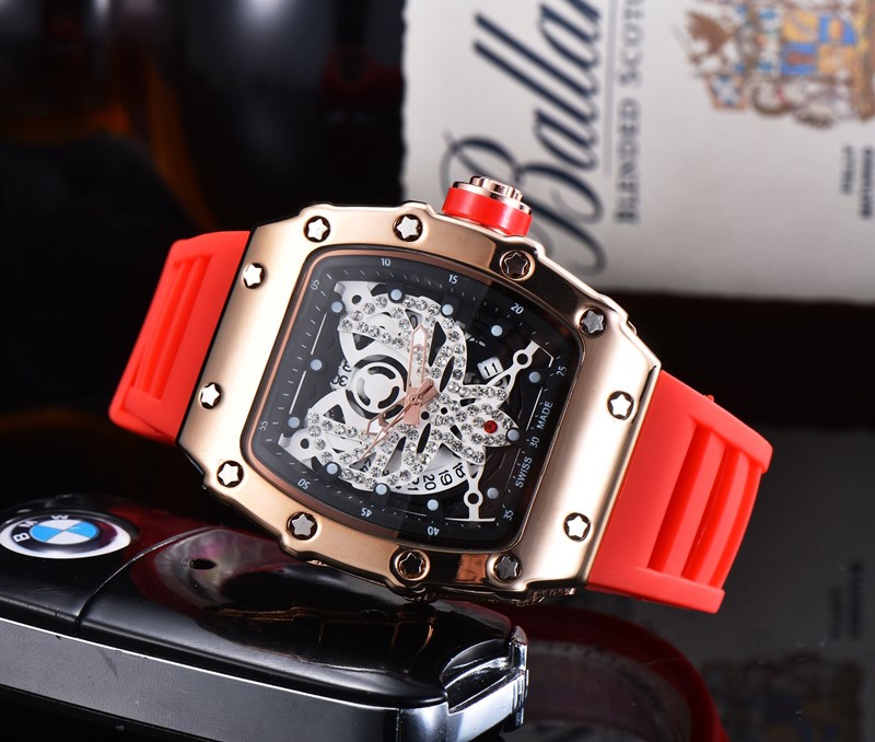 

2021all the crime quartz watch dial work, leisure fashion scanning tick sports watch3