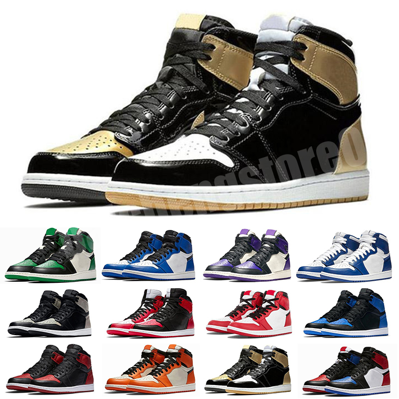 

Top Quality 2021 1 High OG Basketball Shoes Game Royal Banned Shadow Bred Red Blue Toe Men 1s Shattered Backboard designer Sneakers 36-46, Color 1