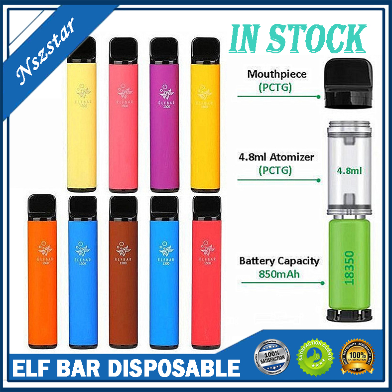 

Elf Bar 600 1500 Puffs E Cigarette Disposable Vape Pod Device 850mAh Battey 4.8ml Pods 2% Strength 9 Colors Vaporizer vs puff air bar bang xxl plus