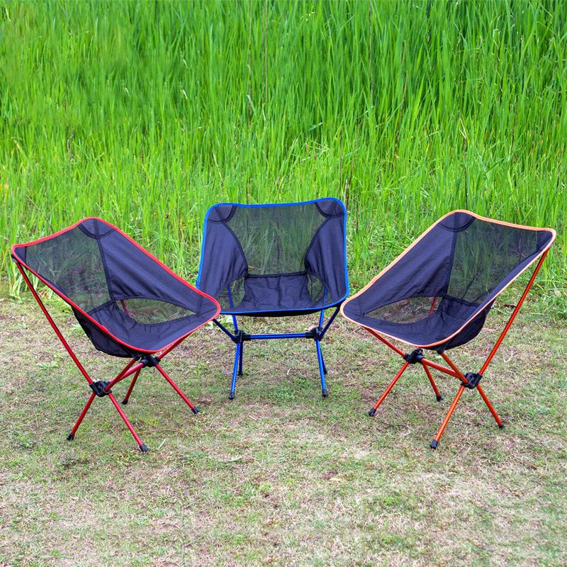 

Camp Furniture Outdoor Folding Chair Portable Leisure Backrest Stool Ultra Light Aluminum Alloy Fishing Beach Fast Foldable Camping
