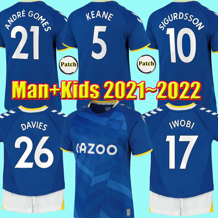 

21 22 soccer Jerseys KEANE RICHARLISON ALLAN 2021 2022 SIGURDSSON DIGNE CENK TOSUN ANDRE GOMES GBAMIN JAMES Y.MINA DAVIES FOOTBALL SHIRTS Men Kids Kits, Kids away