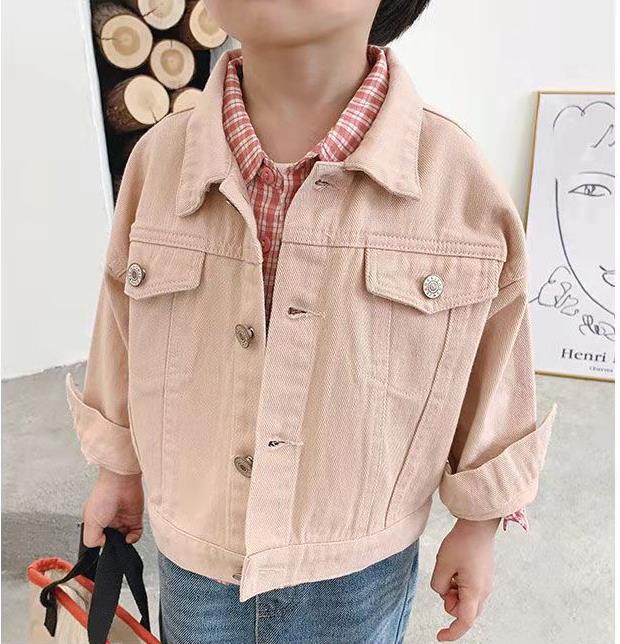 

Girls Boy Coat Clothing Sets spring clothes female baby fashion tooling jacket + pants two-piece suit B05, White