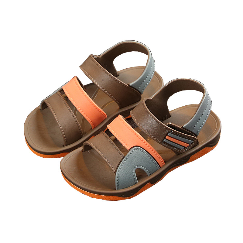 

Kids Summer Shoes Children Sandals Clogs for Boys Casual Student Flat Beach Outdoor Soft Non-slip Leather B0002