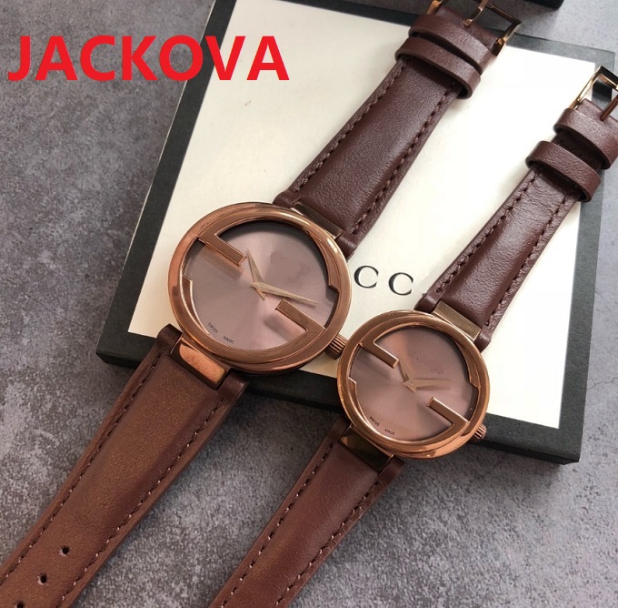 

Double G Letter Designer Classic Retro Watches Luxury Fashion Men And Women Steel Band Quartz Movement Clock Genuine Leather Strap Lovers Wristwatch, As pic