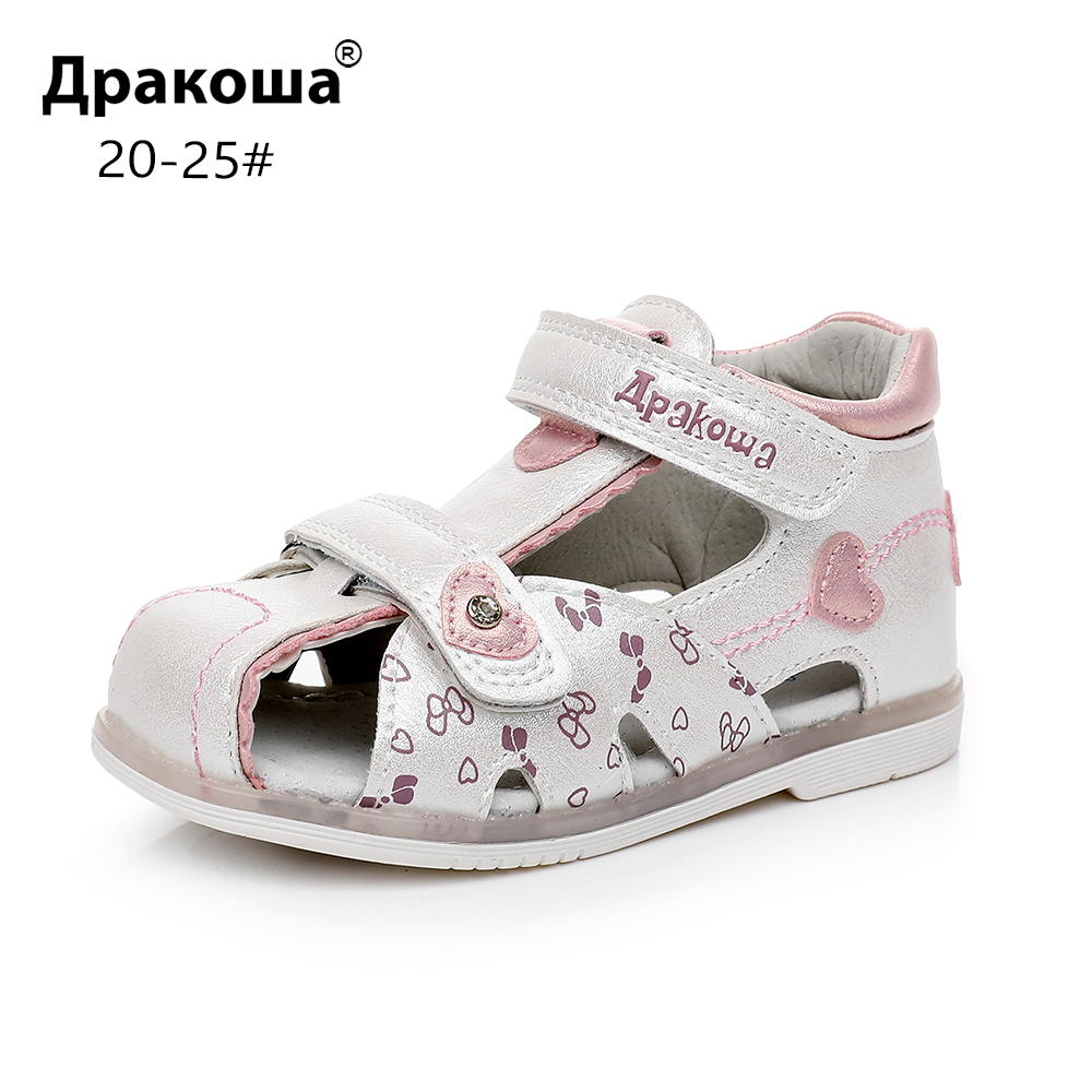 

Apakowa Baby Girls Closed Toe Sandals Summer Toddler Butterfly Princess Beach Sandals 1 Year Old Suitable Orthopedic Shoes, Pink