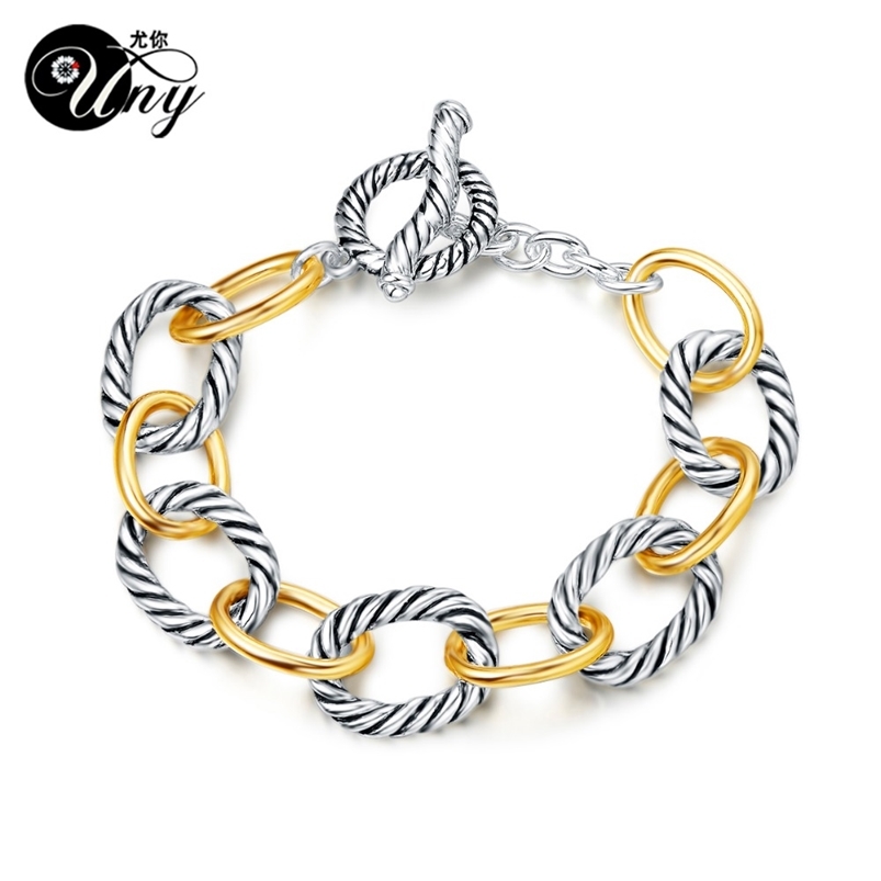 

UNY Bracelet Designer Brand David Inspired s Antique Women Jewelry Cable Wire Vintage Christmas Gifts s 211014, Black