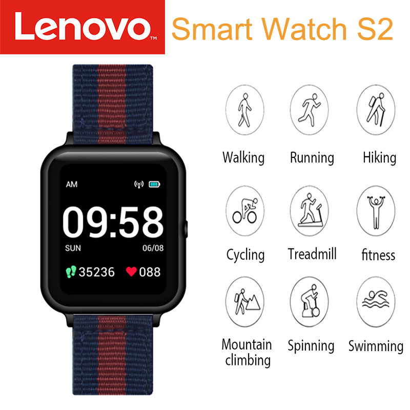 

Lenovo S2 Smart Watch 1.4inch 240x240p Fitness Tracker Band Calorie Pedometer Sleep Monitor Heart Rate Monitor