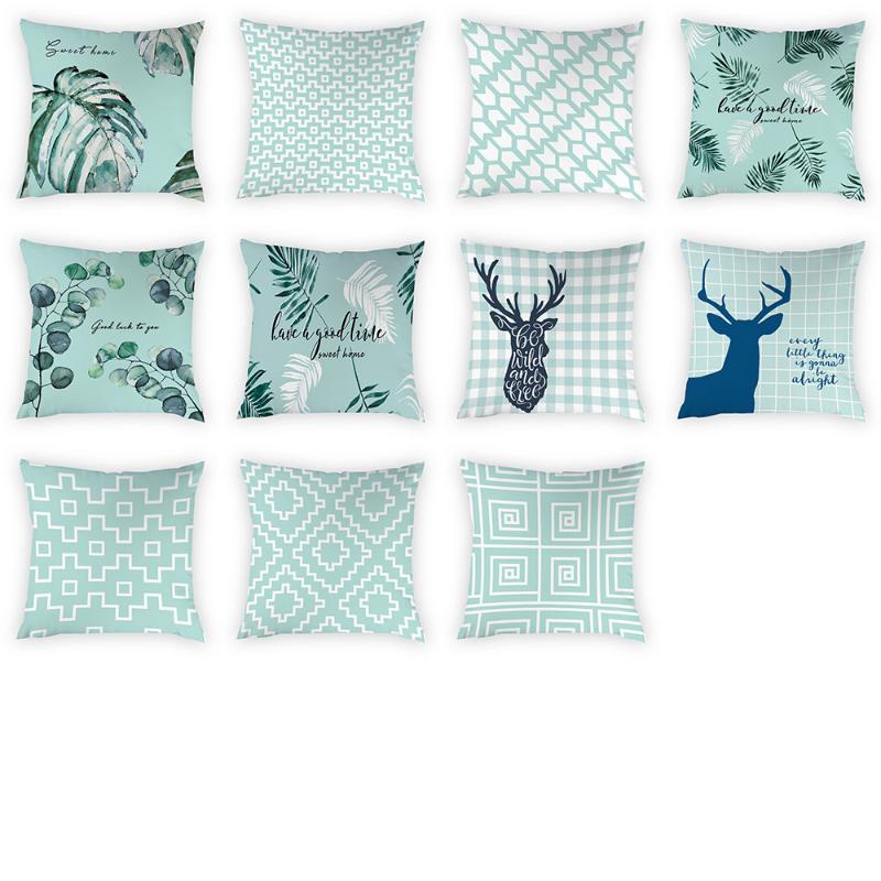 

Nordic Minimalist Style Peach Skin Pillow Cover 45*45cm Plant Animal Lattice Decorative Pillowcase Cushion/Decorative