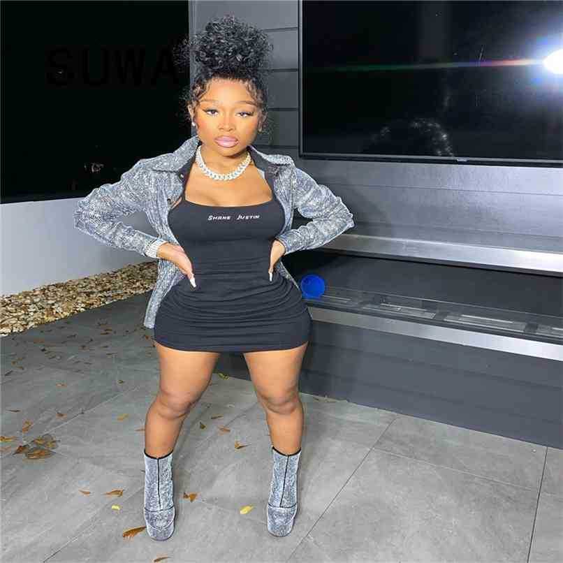 

Wholesale Product Solid Color Turn Collar Zipper Long Sleeve Coats And Jacket Women K-Pop Style Vintage Casual Outfits 210525, Silver