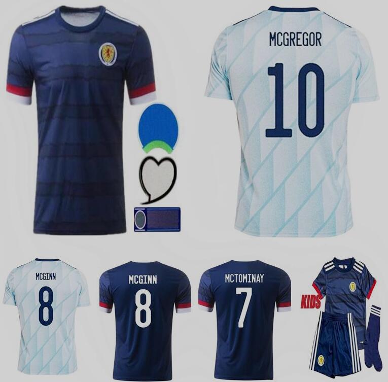 

Scotland soccer jerseys 2021 ROBERTSON FRASER football shirt set NAISMITH MCGREGOR CHRISTIE FORREST MCGINN Men Kids home away unifo, Black;yellow