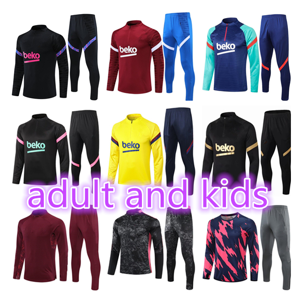 

2021 adult and kids Real madrid HAZARD football tracksuit soccer training suit 20 21 survetement de foot chandal jogging tracksuits, 15