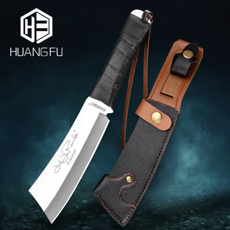 

HUANGFU Fied hunting fishing knife tactica knife outdoor knife fixed bade handmade man surviva