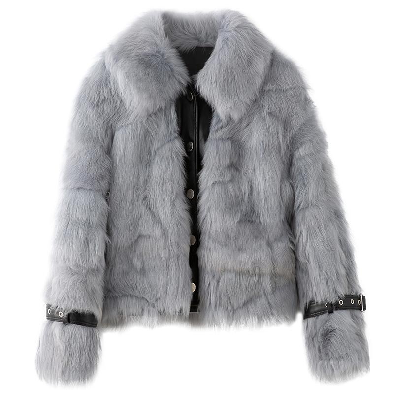 

Women's Fur & Faux Winter Women Clothes 2021 Autumn Korean Vintage Real Coat Female Wool Genuine Leather Jacket Sheepskin Tops ZT4283, Black