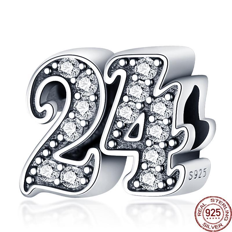 

Other 2021 925 Sterling Silver Arabic Numeral Beads Charms Fit Original Bracelet&Bangle Making Fashion DIY Jewelry Gift