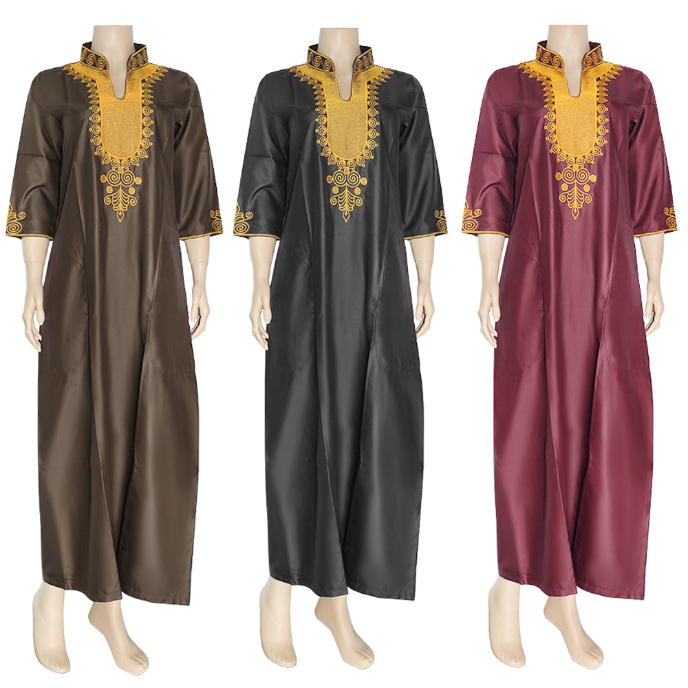 

2021dashiki african dresses for women gold embroidery robe ankara style ladies clothing ropa europea 2021 wedding party robes, Red