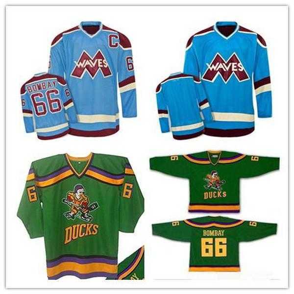 

Custom XS-5XL Custom Mighty Bombay Waves 66 Gordon Bombay Hockey Jersey Stitch Sewn Any Player or Number Fast Shipping, Blue #66