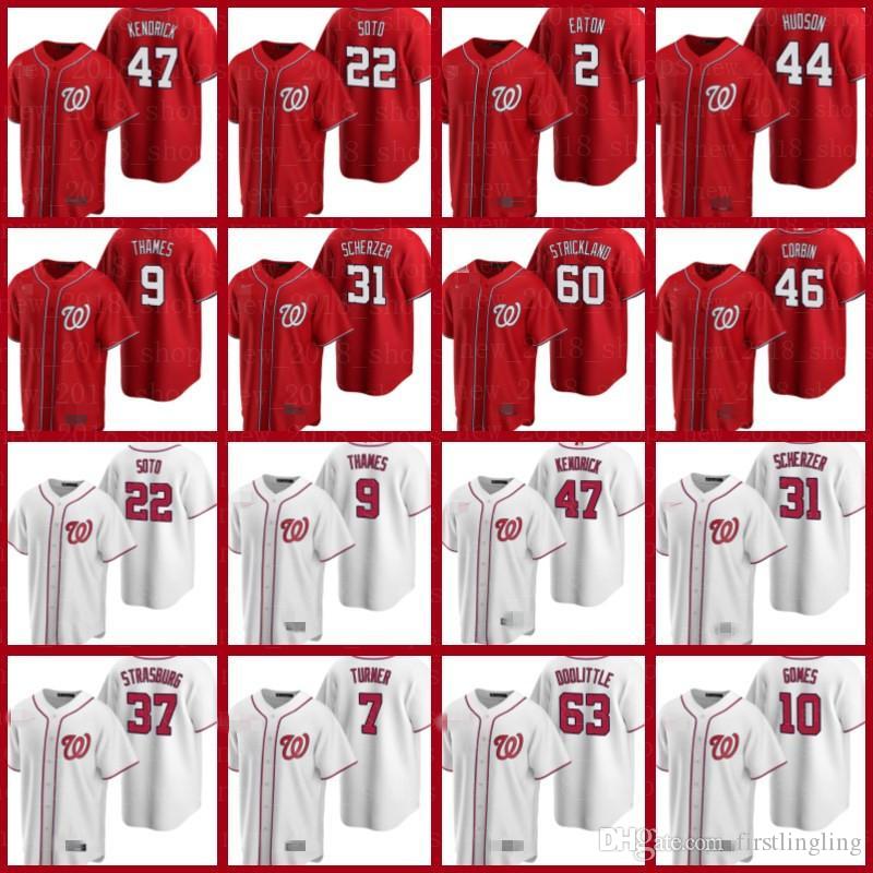 

Washington Nationals Jersey 22 Juan Soto 31 Max Scherzer Baseball Trea Turner Stephen Strasburg Josh Bell Starlin Castro Carter Kieboom, Blue;black