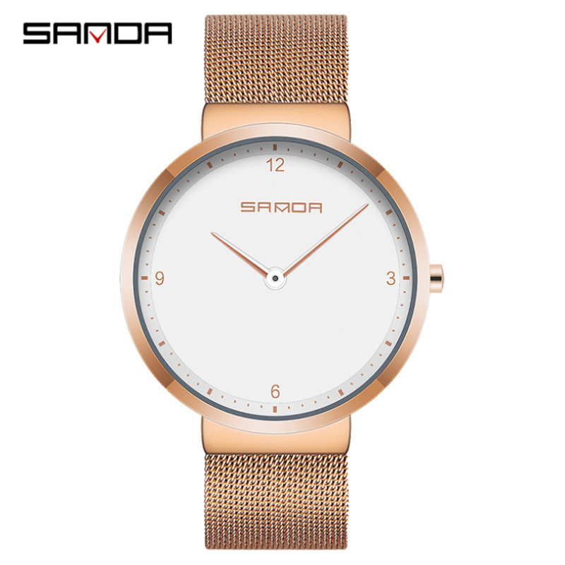 

Sanda Simple Gray Watches Women Fashion Quartz Watch Wristwatches For Lady Clock 2021 Style Relogio Feminino, Slivery;brown