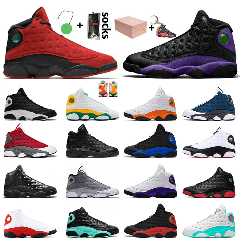 

Jumpman 13 With Box Retro Men Womens 13s Basketball Shoes Mens Sneakers Sports Trainers Court Purple Glitter Dirty Bred Big Size Eur 47, #22 lucky green 40-47