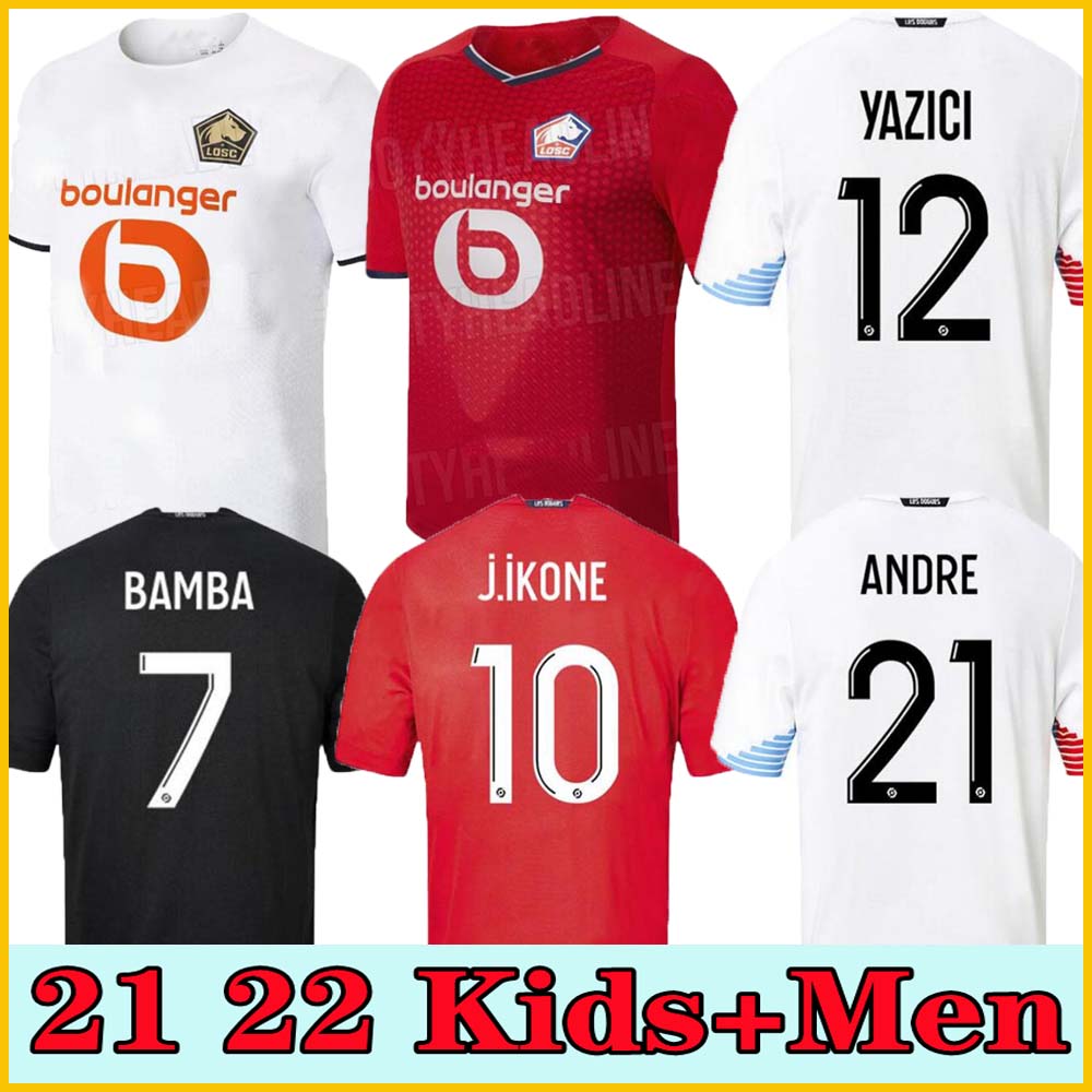 

2021 2022 LOSC Lille Soccer Jersey David Fonte Burak Bamba Yazici Soccer Jerseys 22 Jikone R.Sanches T. Weah L. Arante Maillots Adults Kit Adult Kit, 20 21 away adult: size s-xxl