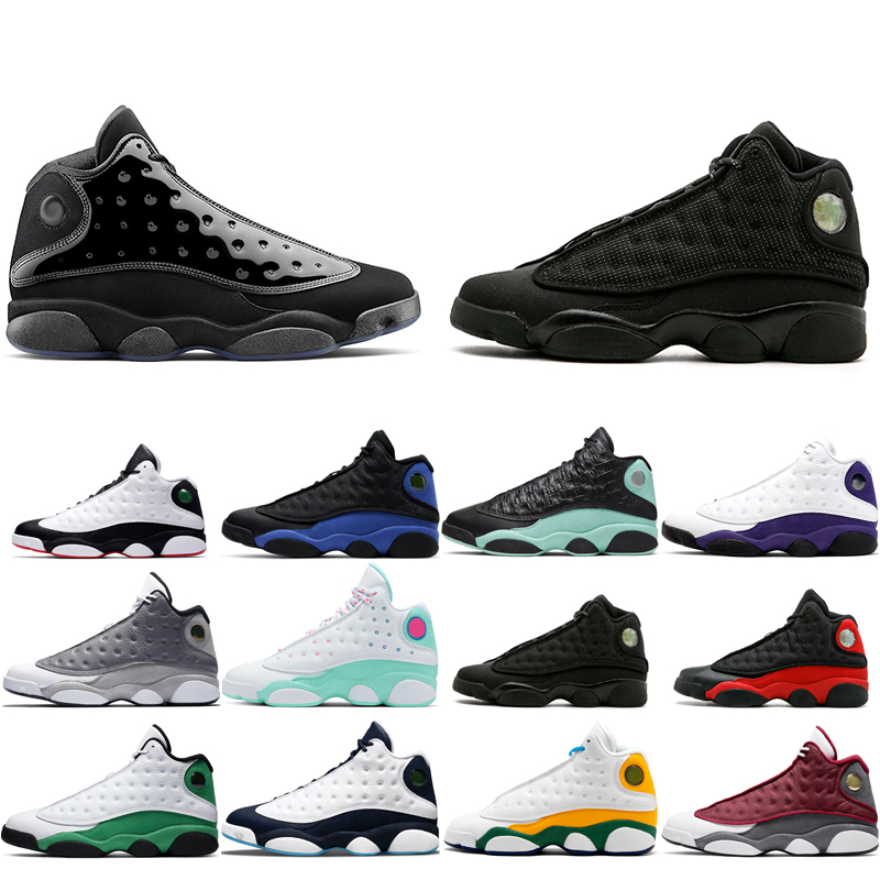 

Basketball shoes 13s Jumpman 13 men Love Respect Black Barons bred Toe Reverse He Got Game CNY olive outdoors Trainers sneakers sports size 40-46 Breathable Jump, Black cat