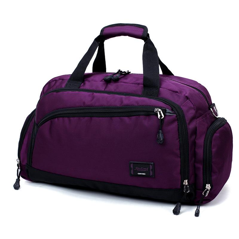 

Outdoor Bags Men Sports Gym Nylon Waterproof Fitness Pack Cylinder Women's One Shoulder Sport Bag Handbags Travel Handbag Package, Purple