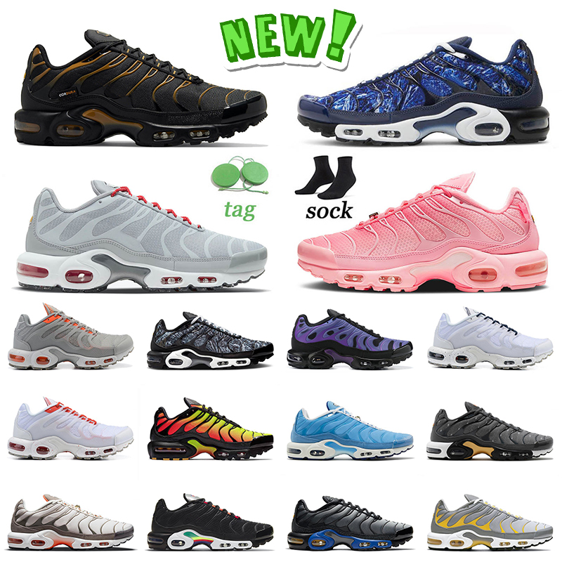 

2022 New Arrival Airmaxs Plus Se Running Shoes Tn Tuned Sneakers Midnight Navy Atlanta Grey Combo Shattered Ice Black University Blue Mens W