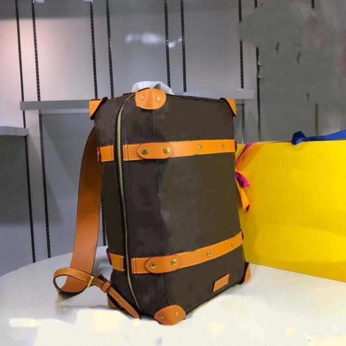 

Genuine Leather Global Limited sales old flower bags fashion Soft Trunk backpack Luxury Designer Shoulder Bag women handbag Packs, Brown flower