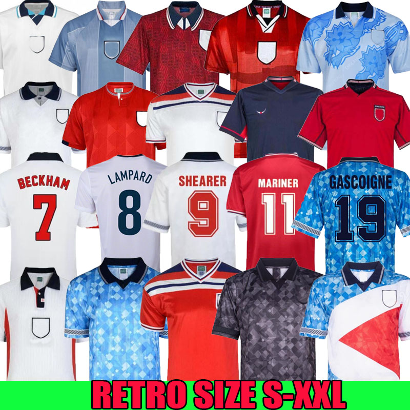 

Retro classic ENGLAND soccer jerseys 1990 1992 1994 1998 2002 World cup BLACKOUT kits Mash 1980 1982 1989 Vintage 1996 BECKHAM GASCOIGNE OWEN GERRARD football shirt, Mashup