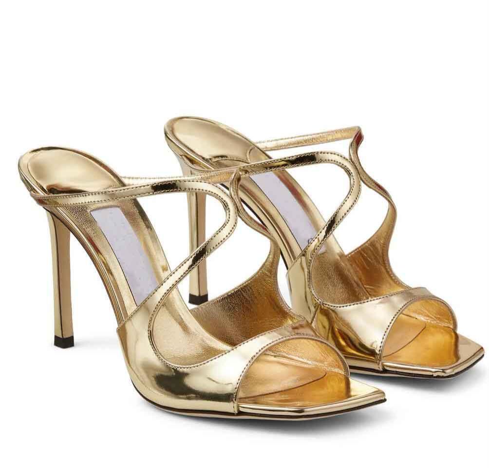 

Woman fashion shoe summer sandal red bottom high-heeled Jewel Queen Patent leather sandals strass Bow women party wedding dress shoes with box