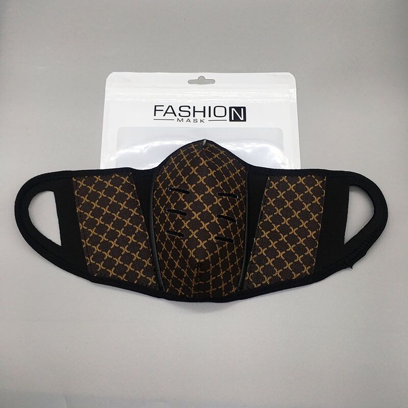 

6 Style Designer Unsiex PU Leather Dustproof 6 Holes Easy to Breathe Face Mask Fashion Washable Print Men Women Durable Mouth Masks Outdoor Sports Protective Mask