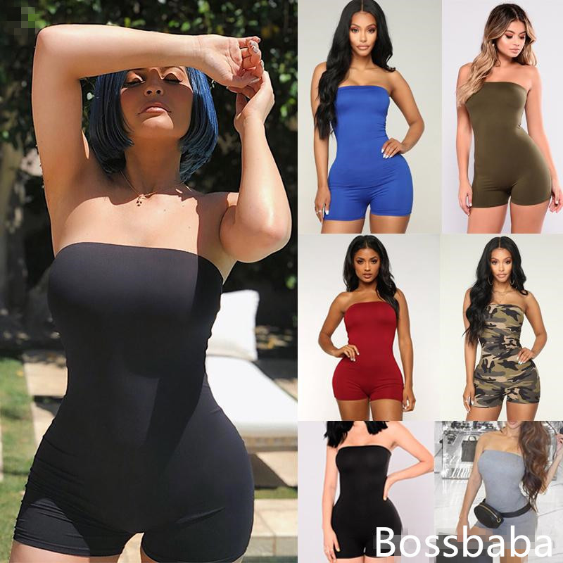 

Women Sexy Jumpsuits Backless Fitness Off Shoulder Pure Camouflage Printed Sleeveless Shorts Tight Playsuits Plus Size Rompers, Mix or leave a message
