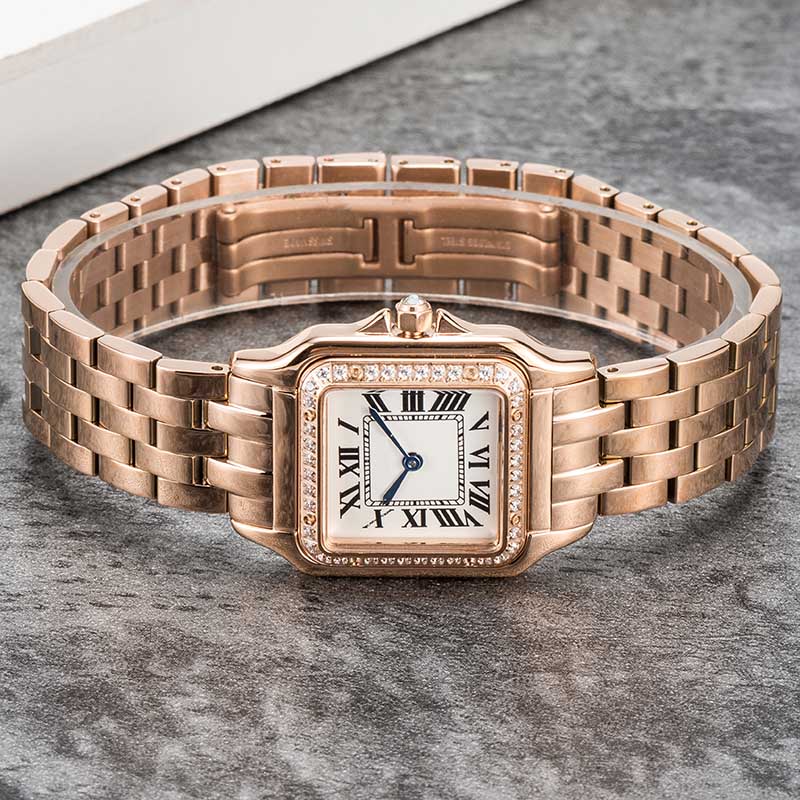 

U1 Women Watch Fashion Classic Panthere 316L Stainless Steel Quartz Gemstone For Lady Gift Top Quality With Design Wristwatch Montres de luxe, Yellow