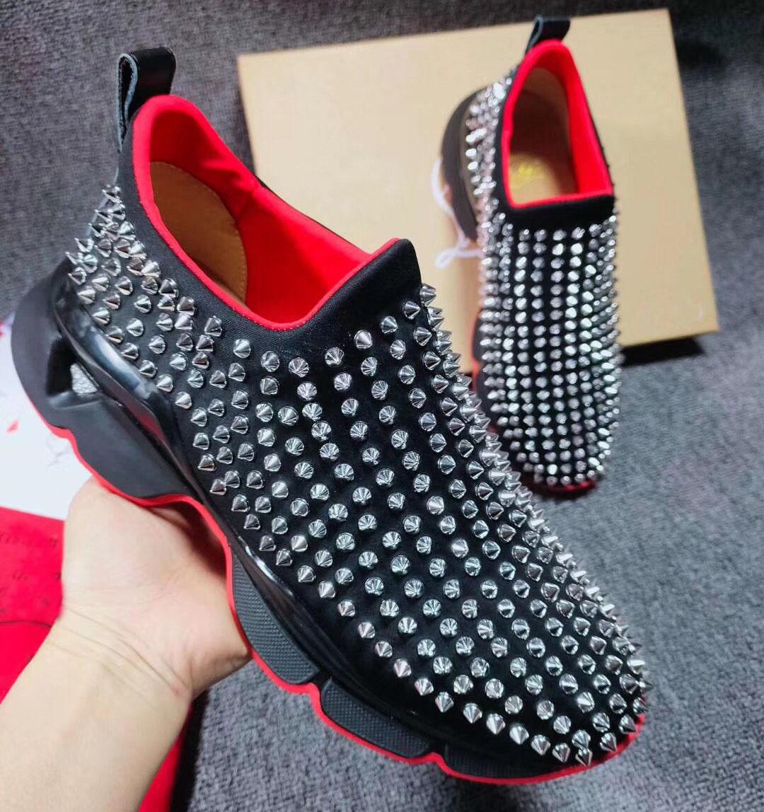 

baby size 5-14 LOUBOUTIN CHRISTIAN New Men Women Star Studded Casual Shoes Mesh Leather Camouflage Studded Combo Stars Metallic 8272 T9